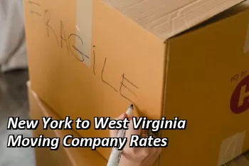 New York to West Virginia Moving Company Rates